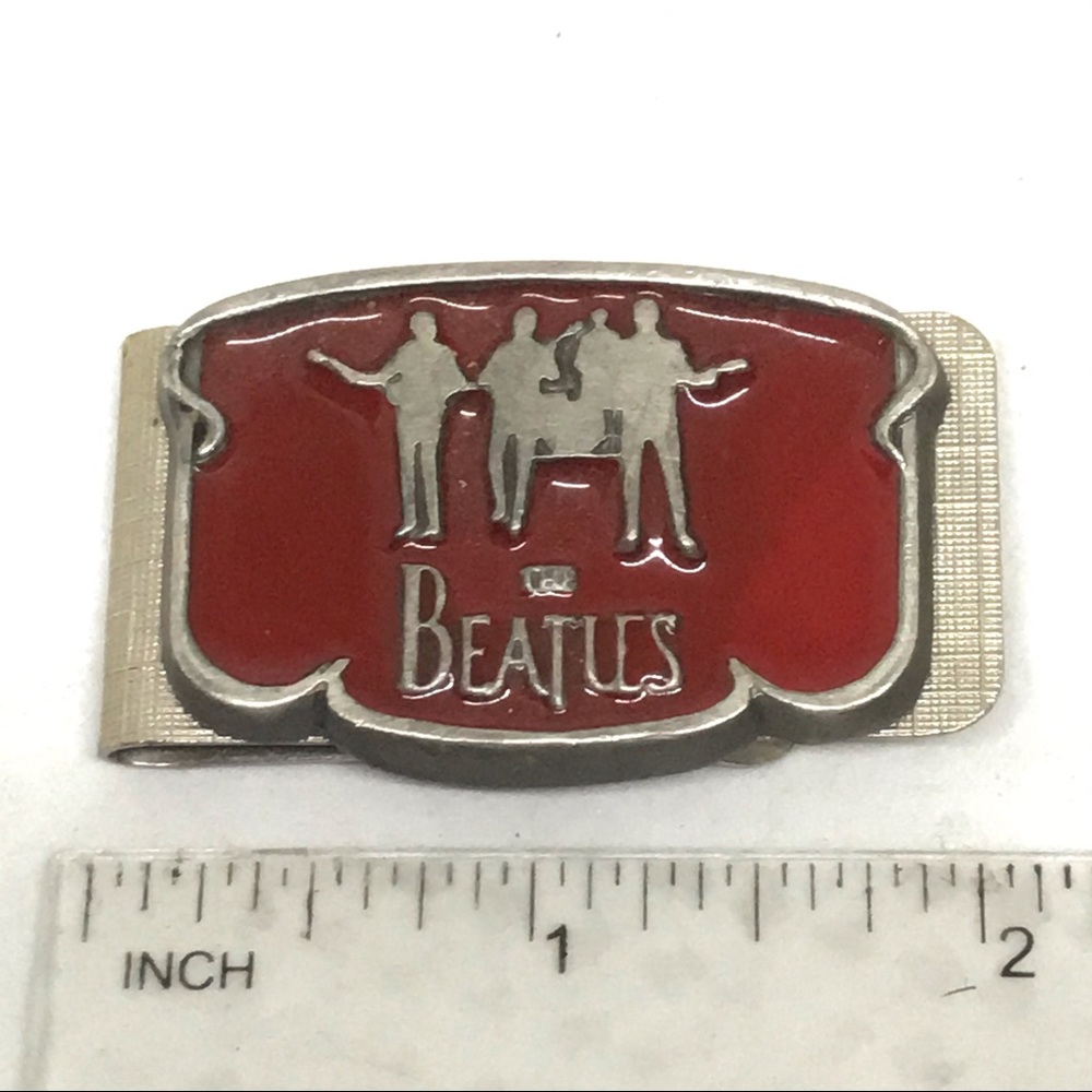 Beatles money clip Apple merchandise red & silver